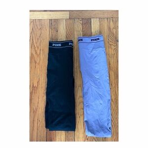 PINK Victoria's Secret Black and purple Leggings